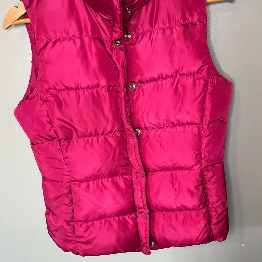 J. Crew x 2000’s Fuschia Puffer Snap Button Vest
